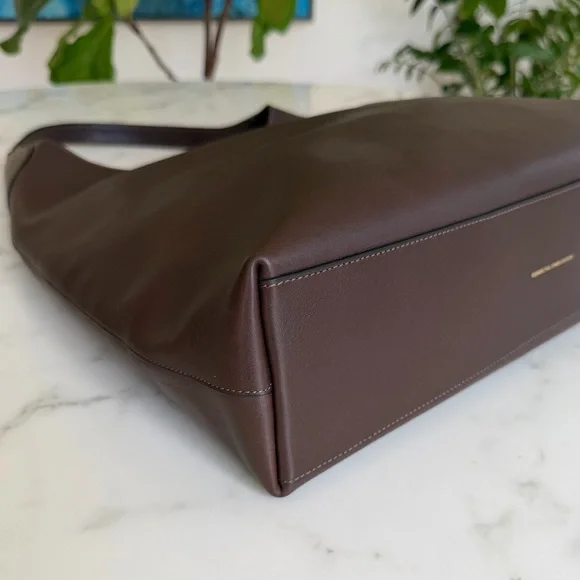 Coach Brooklyn Shoulder Bag 39 Maple Brown Brass XL Leather Shoulder Bag CU044 - Picture 8 of 16